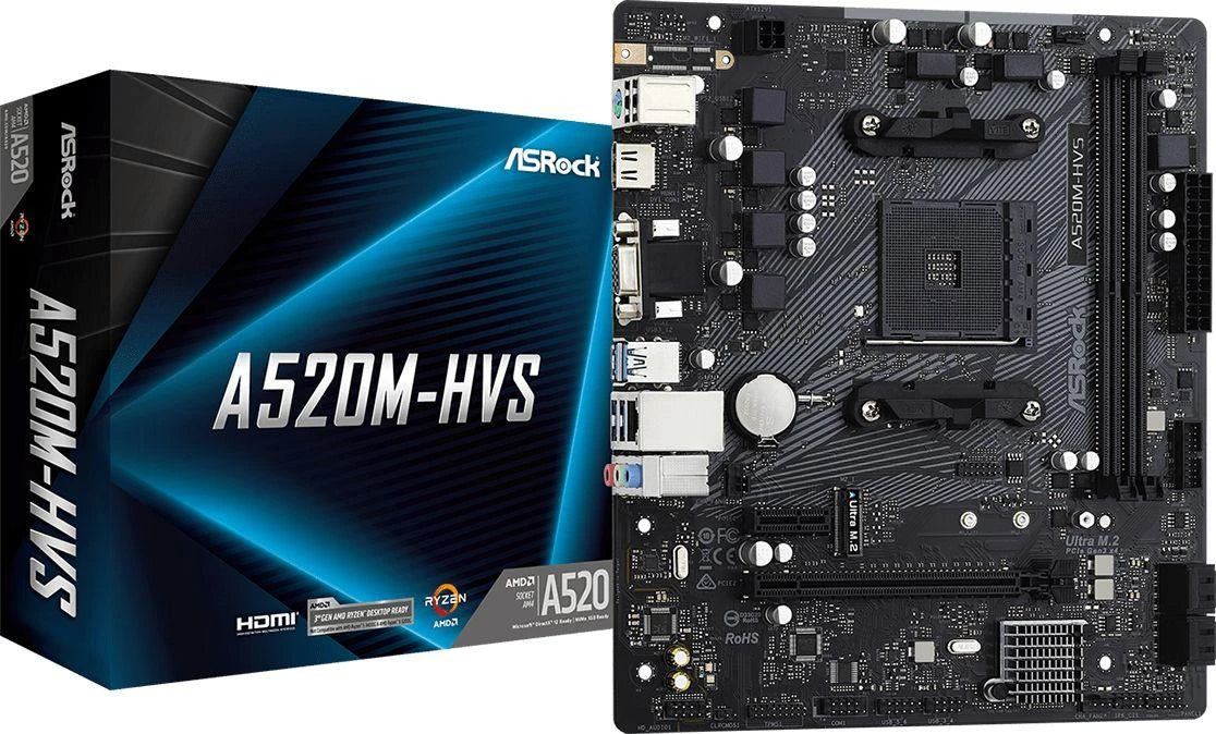 ASRock A520M-HVS – AM4 Moderkort