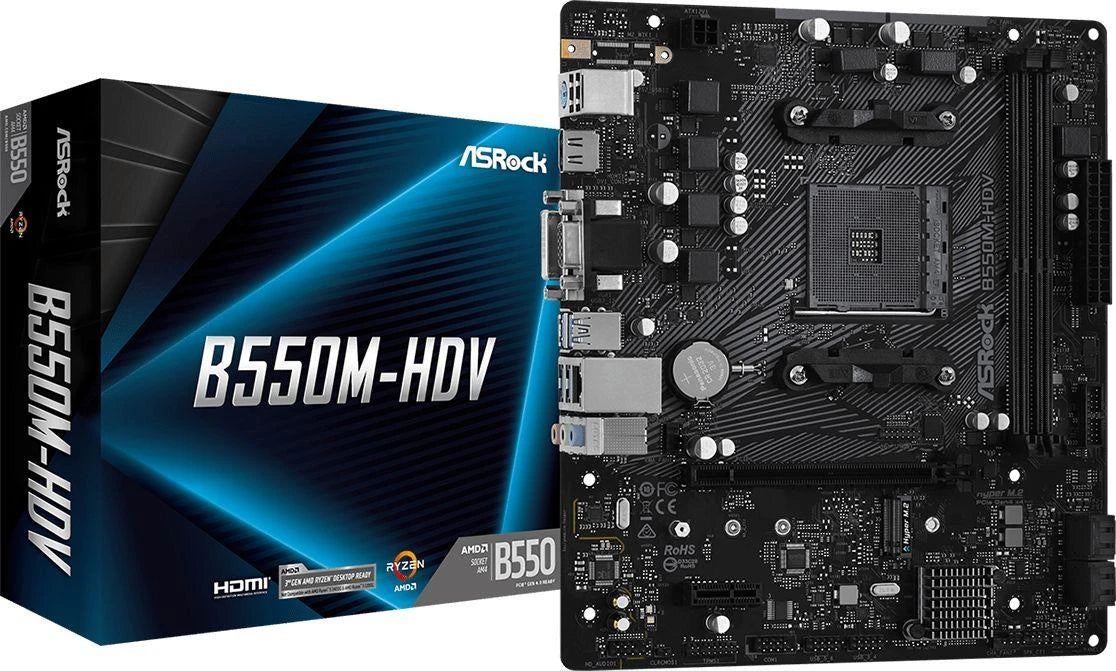 ASRock B550M-HDV – AM4 Moderkort