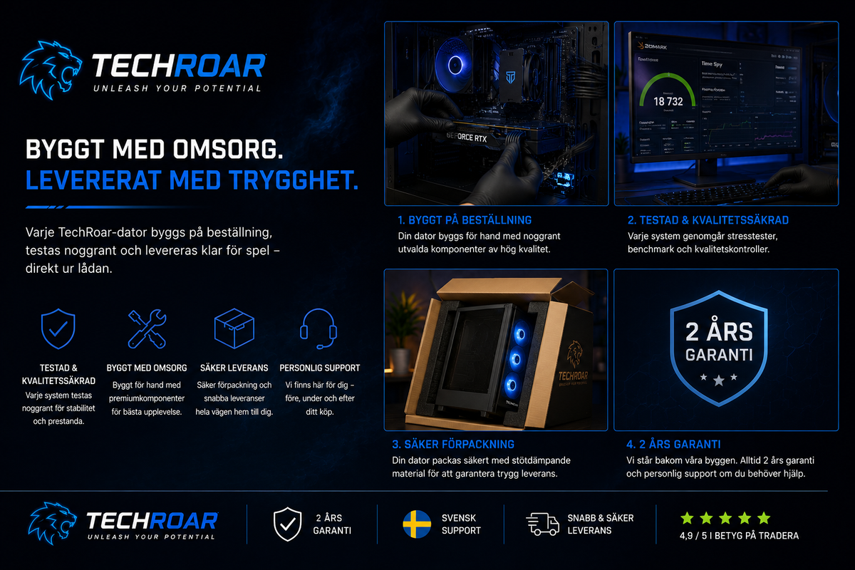 TechRoar Performance – Gaming-PC | RTX 5060 Ti 16GB, Ryzen 5 7600, 32GB DDR5