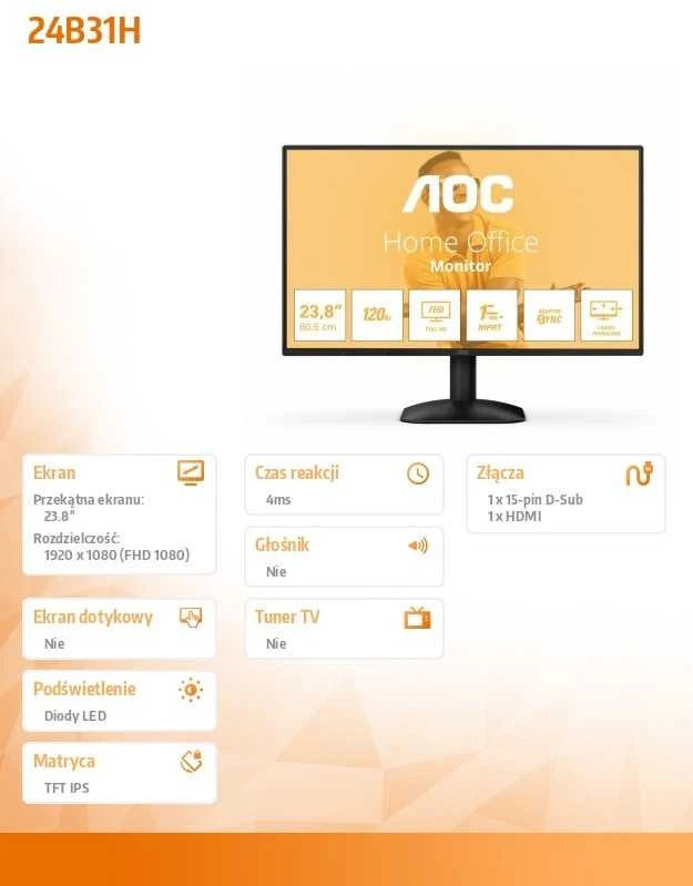 AOC 24B31H 23,8" – Gamingmonitor