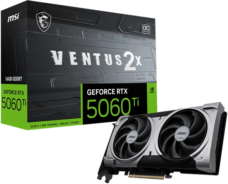 MSI GeForce RTX 5060 Ti 16GB VENTUS 2X OC PLUS – Grafikkort