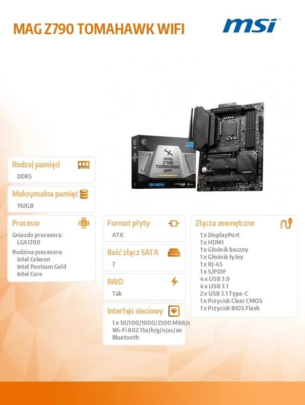 MSI MAG Z790 TOMAHAWK WIFI – Moderkort