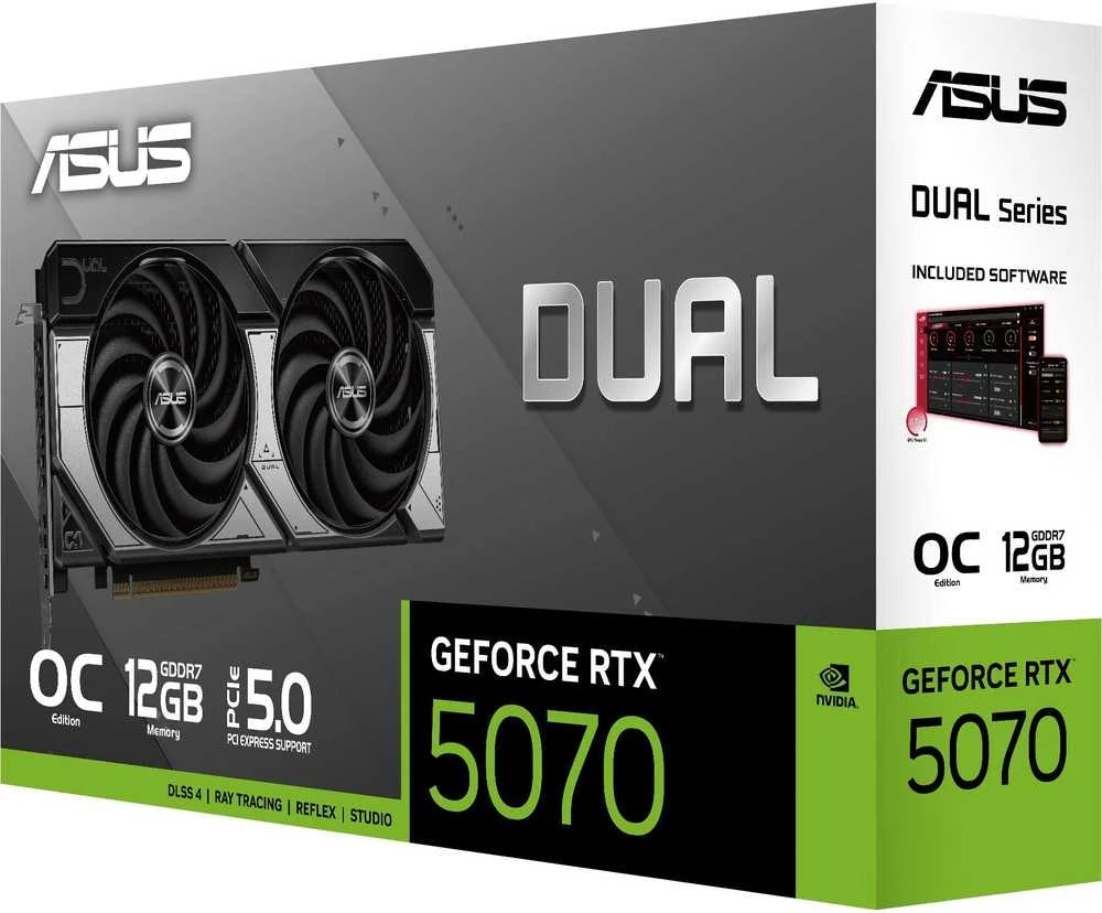 ASUS Dual GeForce RTX 5070 OC 12GB – Grafikkort