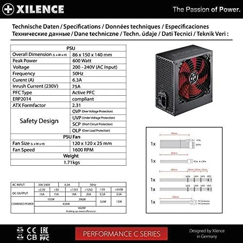 Xilence XP600 – 600W Nätaggregat